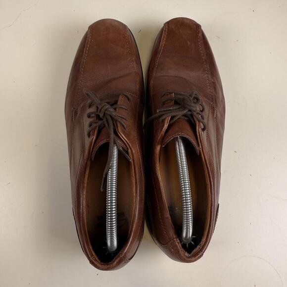 Clarks Tilden Walk Mens Bike Brown Leather Oxford Dress Shoes Size 11